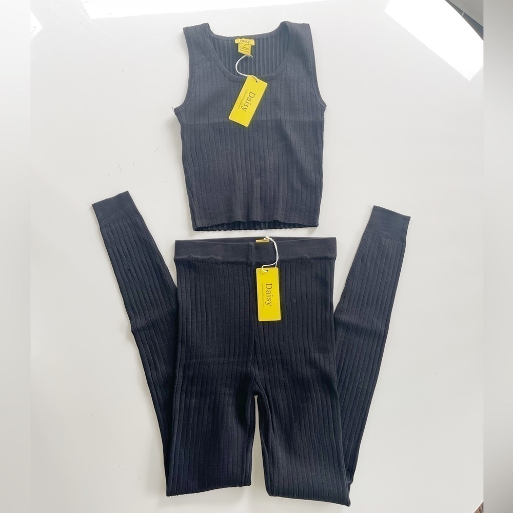Daisy 2 Piece Ribbed Tank and Legging Set